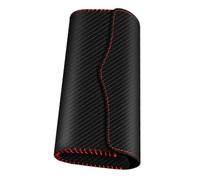 MERRYHAPY Stylischer Auto Brillenhalter aus Pu mit Carbon Optik Brillenhalterung fürs Auto zur Sonnenblende mit Stoßschutz und Viel Stauraum für Sommerurlaub