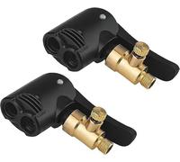 Messing Autoventil Adapter 2 Stück Autoventil Hebelstecker Reifenluftfutter Luftpumpen Amerikanisches und Französisches Ventil Adapter Ventil Anschluss Adapter für Auto LKW Motorrad Reifenfüller