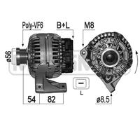 MESSMER Lichtmaschine Generator 160A 14V für Volvo XC90 I D5 AWD D3/D5 2.5 T