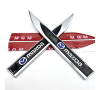Metal Kotflügel Emblem WING Dolch Abzeichen Aufkleber Schwarz Für Mazda Zubehör