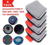 Ersatz Klebestreifen Set, 4 Stück, kompatibel mit OOONO CO-DRIVER NO2, PARK P-DISC NO1, NO2, NO3, Metallplättchen mit Klebepads, für Parkscheibe, Blitzerwarner, Halter Klebesticker Windschutzscheibe