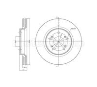 Metelli Bremsscheibe 23-1338C vorne belüftet 293 mm für Honda – 2x