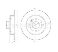 METELLI Bremsscheibe hinten rechts links voll 240,0mm für OPEL 23-0488C
