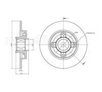 METELLI 2x Bremsscheibe hinten Ø249 mm für Peugeot 307 3A/C 1.6 16V 1.4 3H 3E