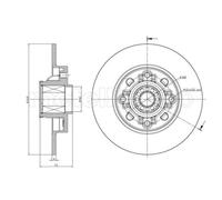 METELLI 2x Bremsscheibe hinten Ø249 mm passend für Peugeot 308 I 4A_ 4C_ 1.6
