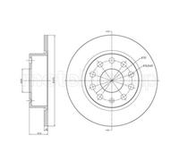 2x METELLI Bremsscheibe 23-0724C für AUDI SEAT SKODA VW