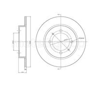 METELLI 2x Bremsscheibe hinten Ø260 mm für Mitsubishi Space Star DG_A 1.6 16V
