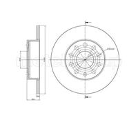 METELLI 2x Bremsscheibe hinten Ø260 mm Voll für VW Golf V 1K1 1.4 16V 1.6