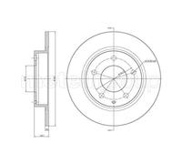 METELLI 2x Bremsscheibe hinten Ø261mm Voll für Mazda Premacy CP 1.9 2.0 626 V