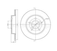 Metelli Bremsscheibe 23-0688C hinten rechts/links voll 265,0 mm für FORD – 2er-Set