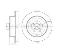 METELLI Bremsscheibe hinten rechts links voll 269,0mm für TOYOTA 23-1063C