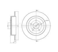 METELLI 2x Bremsscheibe hinten Ø270 mm Voll für Chrysler PT Cruiser PT_ 2.0 2.2