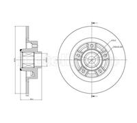 2x Bremsscheibe voll 23-1232 METELLI für RENAULT GRAND SCÉNIC III FLUENCE