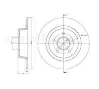 METELLI Bremsscheibe hinten rechts links voll 277,0mm für FORD 23-0761C