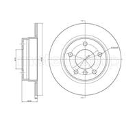 METELLI 2x Bremsscheibe hinten Ø280 mm Voll für BMW 3er Compact E46 316 TI 318i