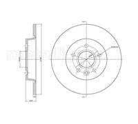 METELLI 2x Bremsscheibe hinten Ø280 mm Voll für Ford Focus II DA_ HCP DP 1.6