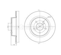Metelli Bremsscheibe 23-1251C Voll Ø280 mm 11 mm hinten für Ford