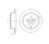 METELLI Bremsscheibe hinten rechts links voll 286,0mm für TOYOTA SUBARU 23-1337C