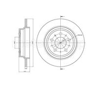 Metelli Bremsscheibe 23-0562C hinten voll 288 mm für VOLVO rechts/links