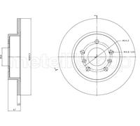 Bremsscheibe Metelli 23-1763C für Nissan Renault Hinterachse
