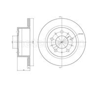 METELLI Bremsscheibe hinten rechts links voll 300,0mm für PEUGEOT FIAT CITROËN 23-0911C