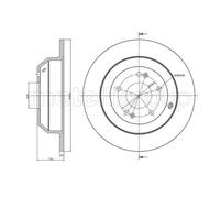 METELLI Bremsscheibe hinten rechts links voll 302,0mm für HYUNDAI KIA 23-1347C