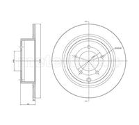 METELLI Bremsscheibe hinten rechts links voll 302,0mm für MITSUBISHI JEEP CITROËN LANCIA CHRYSLER 23-1223C