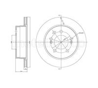 METELLI Bremsscheibe hinten rechts links belüftet 307,0mm für SSANGYONG 23-1562C