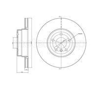 METELLI Bremsscheibe hinten rechts links belüftet 345,0mm für BMW 23-1041C