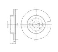 METELLI 2x Bremsscheibe vorne Ø235 mm belüftet für Toyota Yaris SCP1_ NLP1_