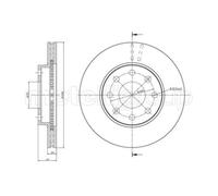 METELLI 2x Bremsscheibe vorne Ø236 mm belüftet für Chevrolet Spark M300 1.0 1.2