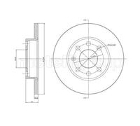 Metelli Bremsscheibe 23-0080 vorne rechts/links voll 236,0 mm für Bedford Opel