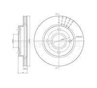 METELLI 2x Bremsscheibe vorne Ø239.7 mm belüftet für Ford KA RB_ 1.3i 1.0i