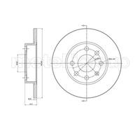 METELLI Bremsscheibe vorne rechts links voll 240,0mm für OPEL 23-0568C