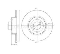 Metelli Bremsscheibe 23-0603 vorne rechts/links voll 247,0 mm für Suzuki Opel