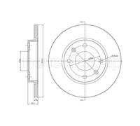 METELLI Bremsscheibe vorne rechts links voll 247,0mm für PEUGEOT CITROËN 23-0486C