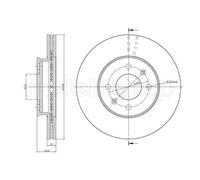 METELLI 2x Bremsscheibe vorne Ø256 mm für Hyundai i20 PB PBT 1.2 1.4 Accent