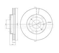 METELLI 2x Bremsscheibe vorne Ø256mm belüftet für Mitsubishi Space Star Carisma