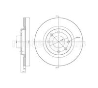 Metelli Bremsscheibe 23-0401C vorne rechts/links voll 265,5 mm für PEUGEOT/CITROËN