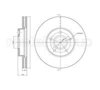 METELLI 2x Bremsscheibe vorne Ø278 mm belüftet für Ford Focus II DA_ HCP DP