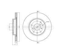 Metelli Bremsscheibe 23-0895C vorne rechts/links belüftet 280 mm für SUZUKI FIAT