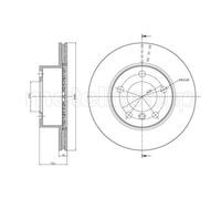 METELLI 2x Bremsscheibe vorne Ø284 mm belüftet für BMW 1er F20 118i 116i E87