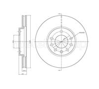 METELLI 2x Bremsscheibe vorne Ø285 mm belüftet für Opel Vectra C Saab 9-3