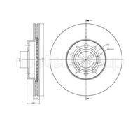 METELLI 2x Bremsscheibe vorne Ø288mm belüftet für VW Golf V 1K1 1.4 16V 1.6
