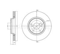 Metelli Bremsscheibe 23-0978C vorne belüftet 295,0 mm für TOYOTA