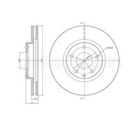 2x Bremsscheibe belüftet 23-1455C METELLI für MAZDA 6 Stufenheck 6 Kombi CX-5
