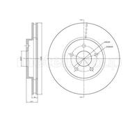METELLI 2x Bremsscheibe vorne Ø300 mm belüftet für Ford Mondeo III Turnier BWY