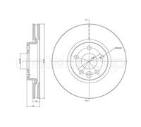 Metelli Bremsscheibe 23-0896C vorne belüftet 300 mm für Ford Volvo Land Rover