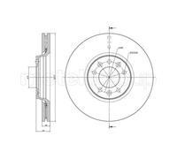 METELLI 2x Bremsscheibe vorne Ø304 mm belüftet für Opel Grandland X 75 1.2 1.6