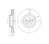 2x Bremsscheibe metelli 23-1188C 2 Bremsscheiben Vorderachse Vorne für Subaru